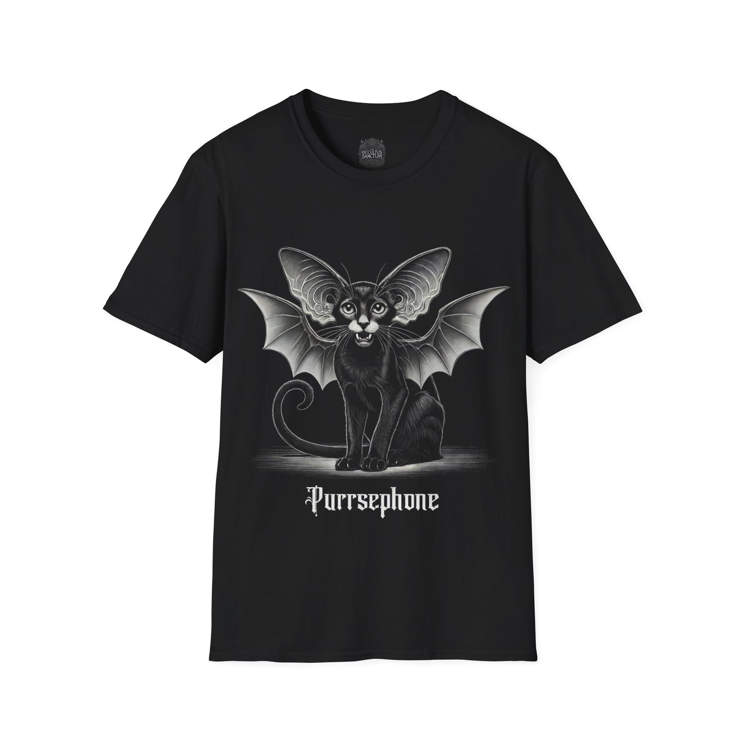 Purrsephone Cat Black Unisex T-Shirt