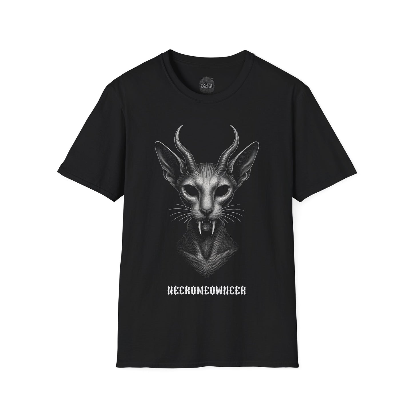 Necromeowncer Black Gothic Cat Unisex T-Shirt