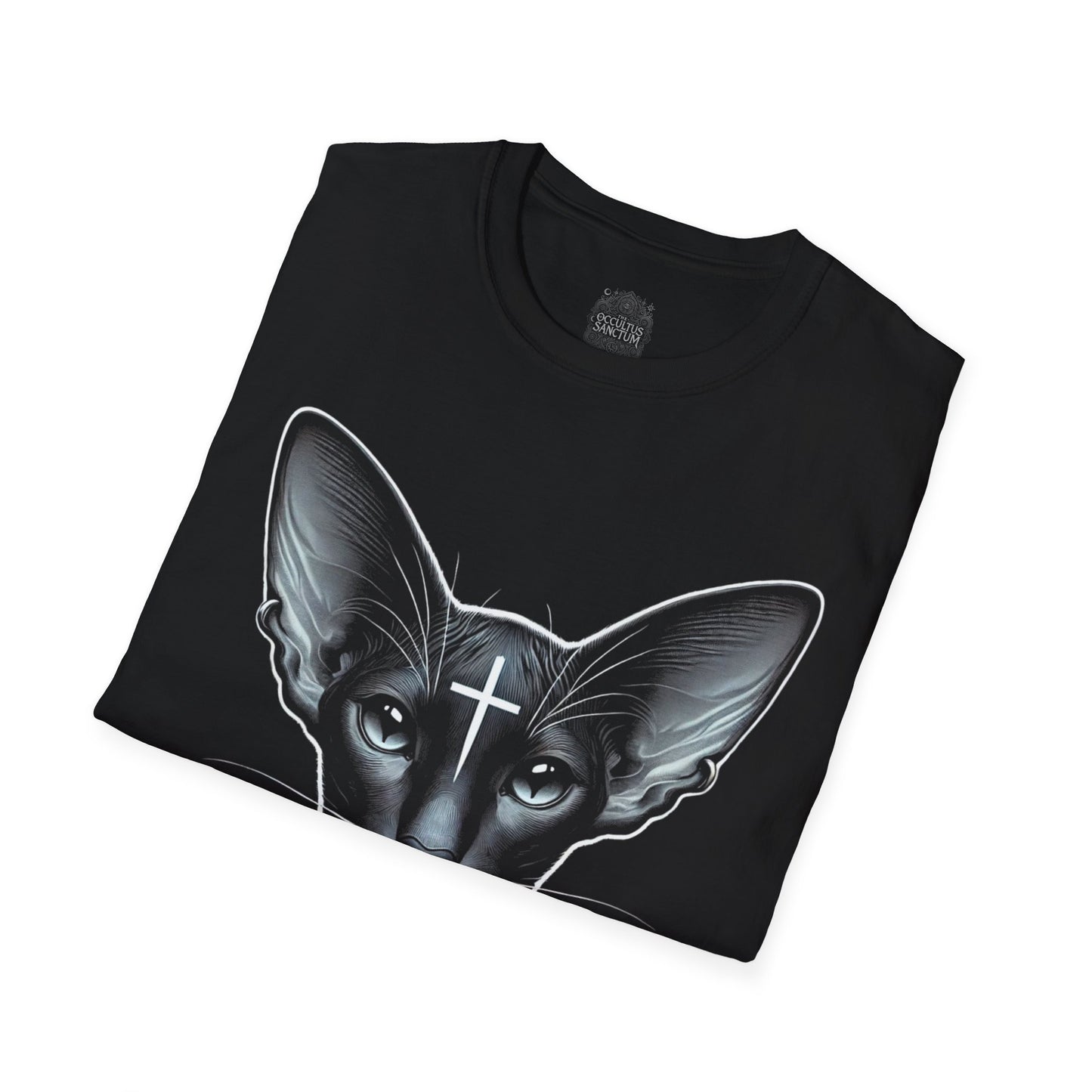 Mephistopurr Black Gothic Cat Unisex T-Shirt