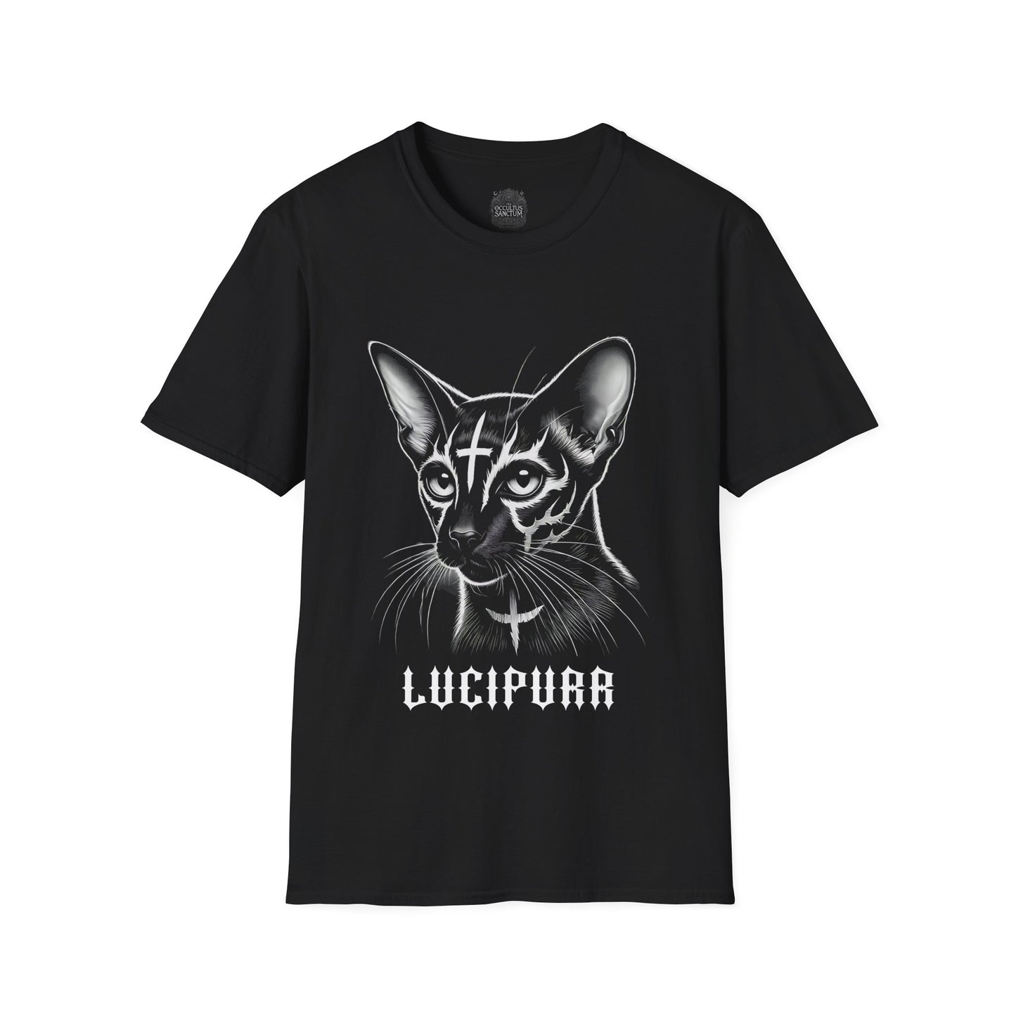 Lucipurr Black Gothic Cat Unisex T-Shirt