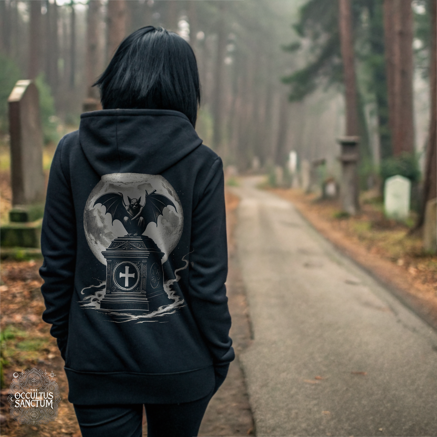 Darkness Awaits, Unisex Black Pullover Hoodie