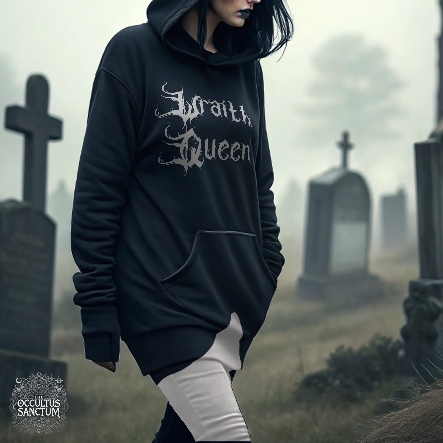 Wraith Queen, Unisex Black Pullover Hoodie
