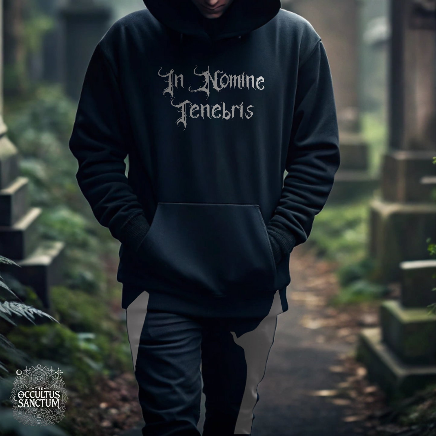 In the Name of Darkness (In Nomine Tenebris), Unisex Black Pullover Hoodie
