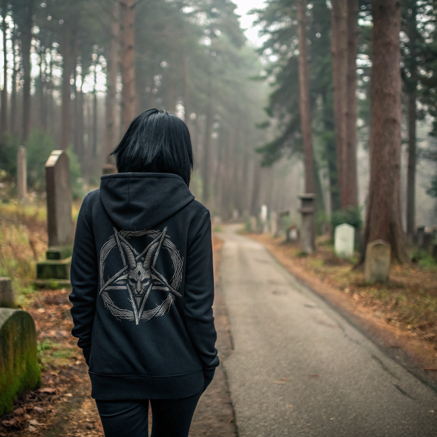 In the Name of Darkness (In Nomine Tenebris), Unisex Black Pullover Hoodie