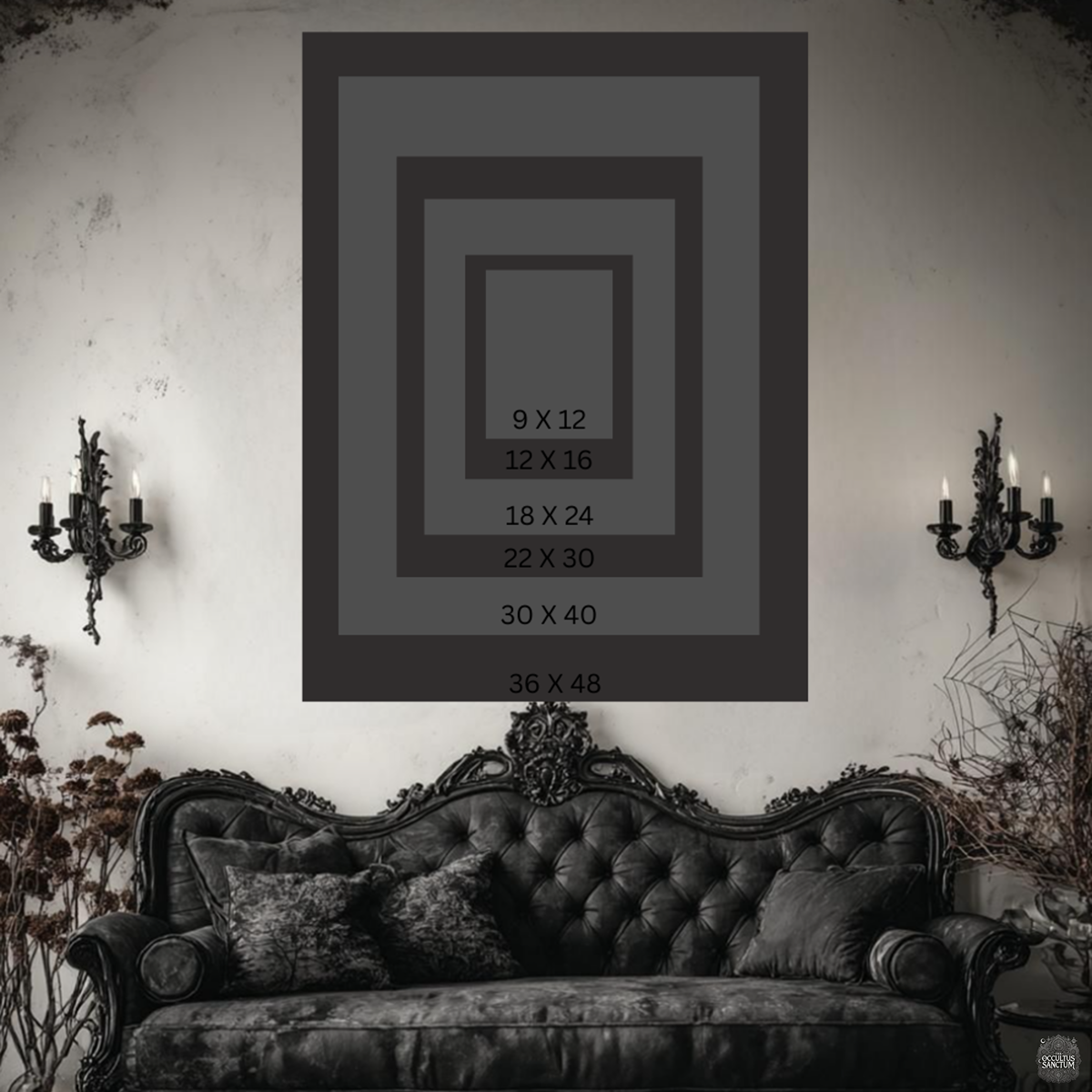 Baphomet, As Above/So Below, Textured Watercolor Matte Poster