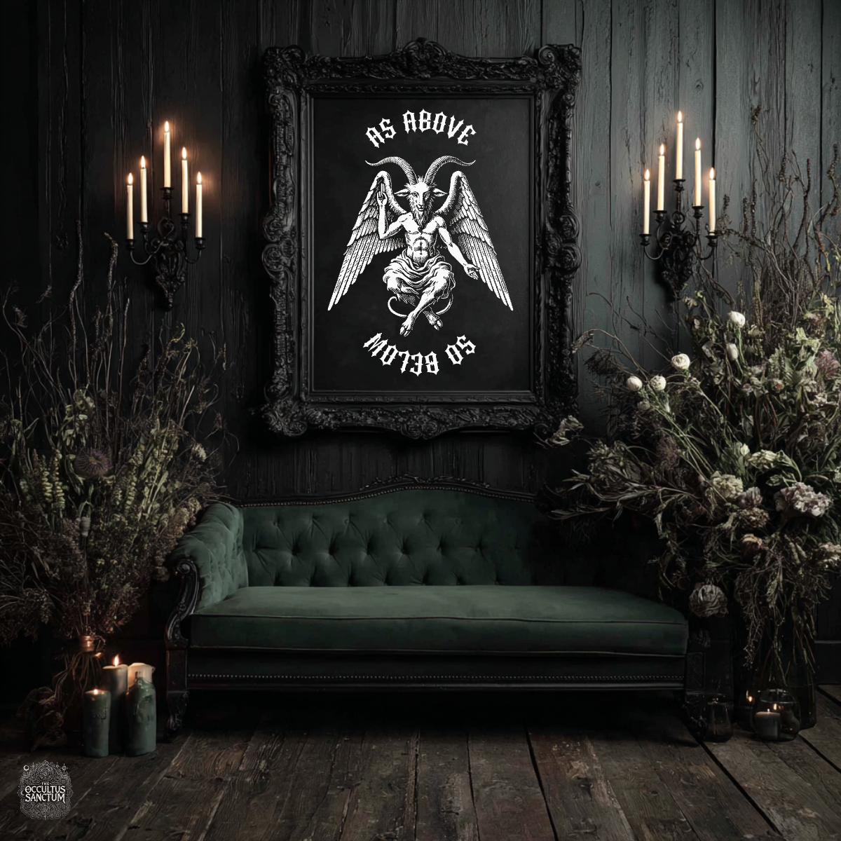 Baphomet, As Above/So Below, Textured Watercolor Matte Poster