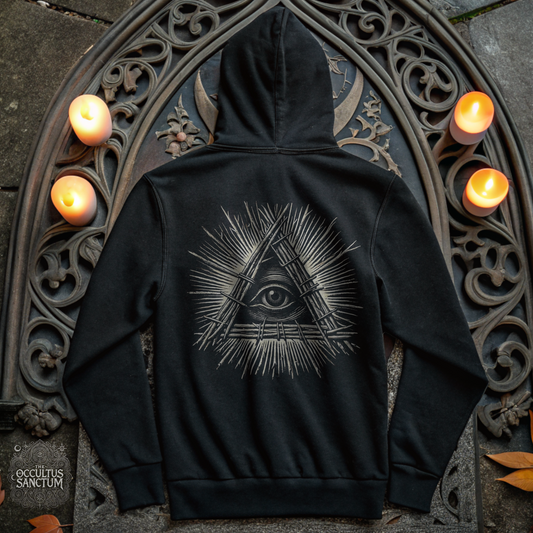 The Watcher Within, Unisex Black Pullover Hoodie