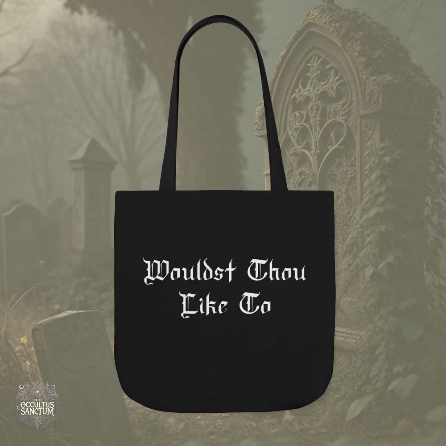Live Deliciously, Black Phillip Tote Bag