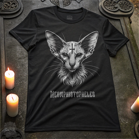 Meowphistopheles Black Gothic Cat Unisex T-Shirt