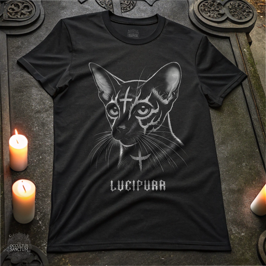 Lucipurr Black Gothic Cat Unisex T-Shirt